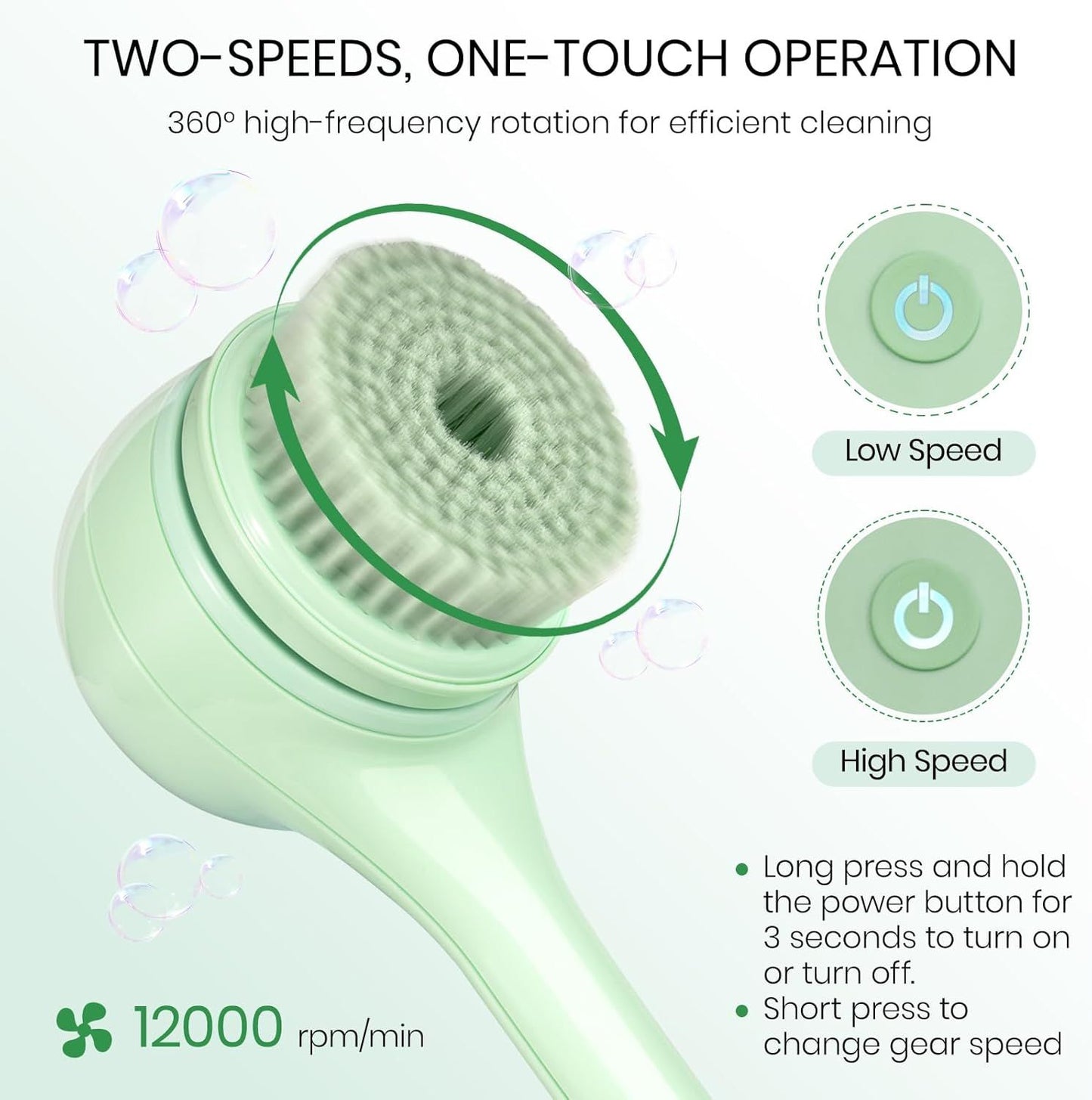 5-in-1 Electric Body & Back Shower Brush