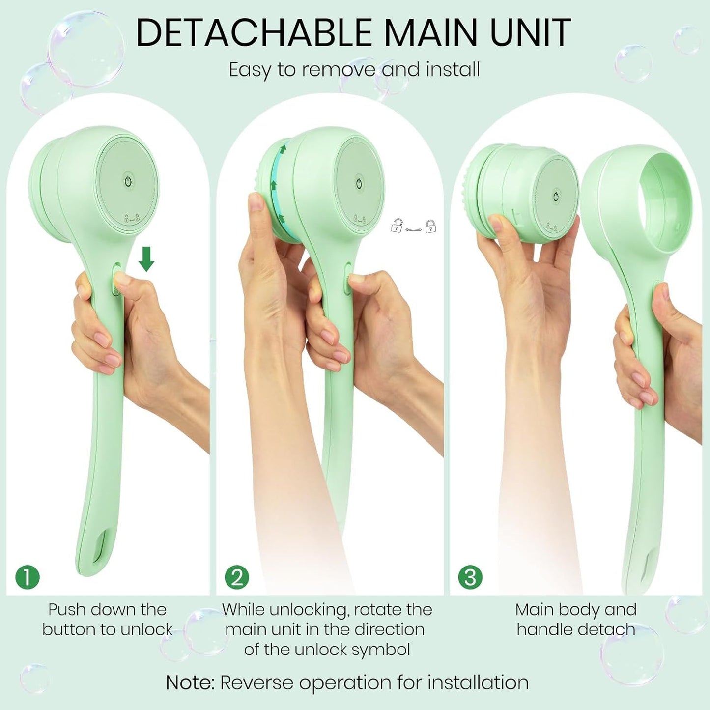 5-in-1 Electric Body & Back Shower Brush