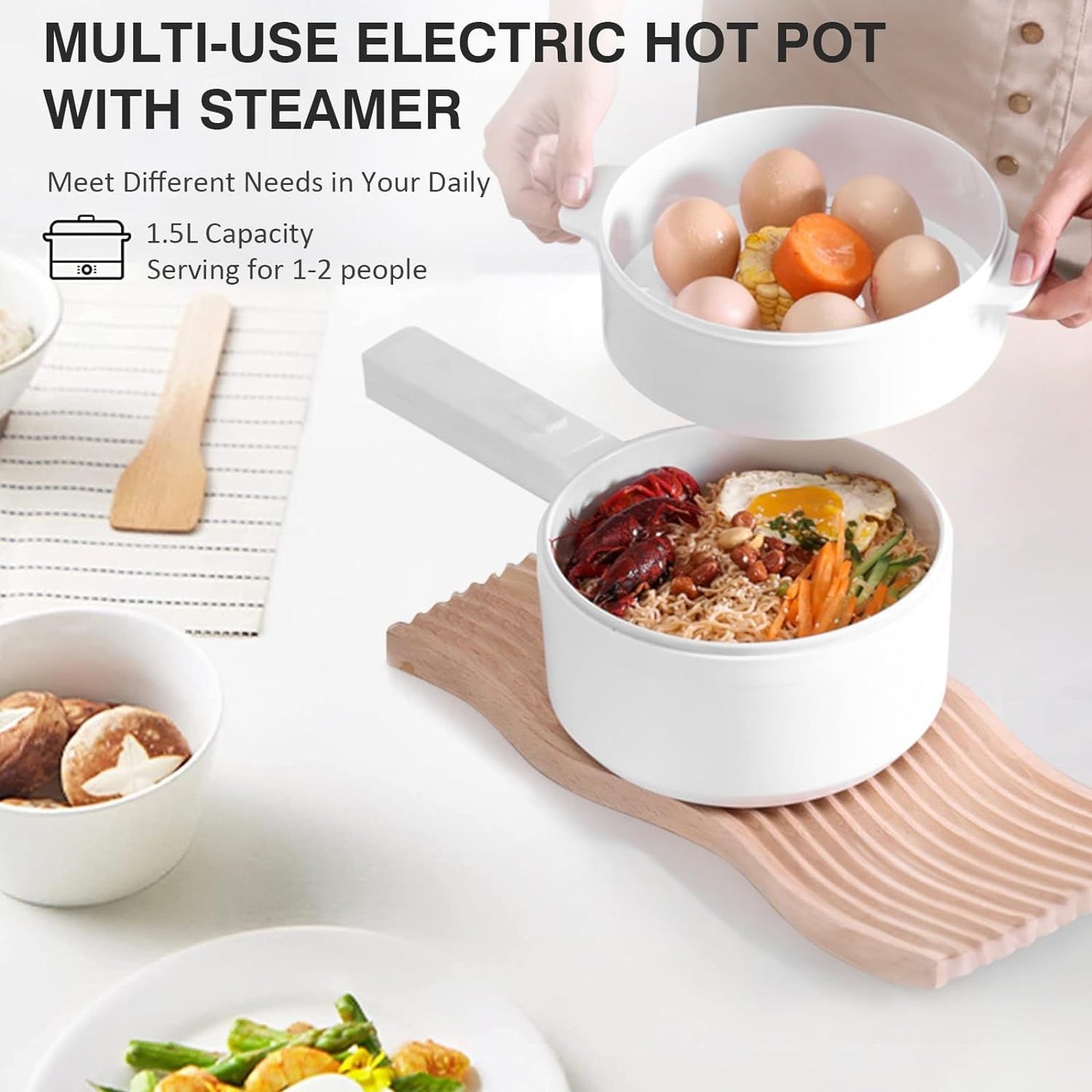 Electric Hot Pot with Steamer