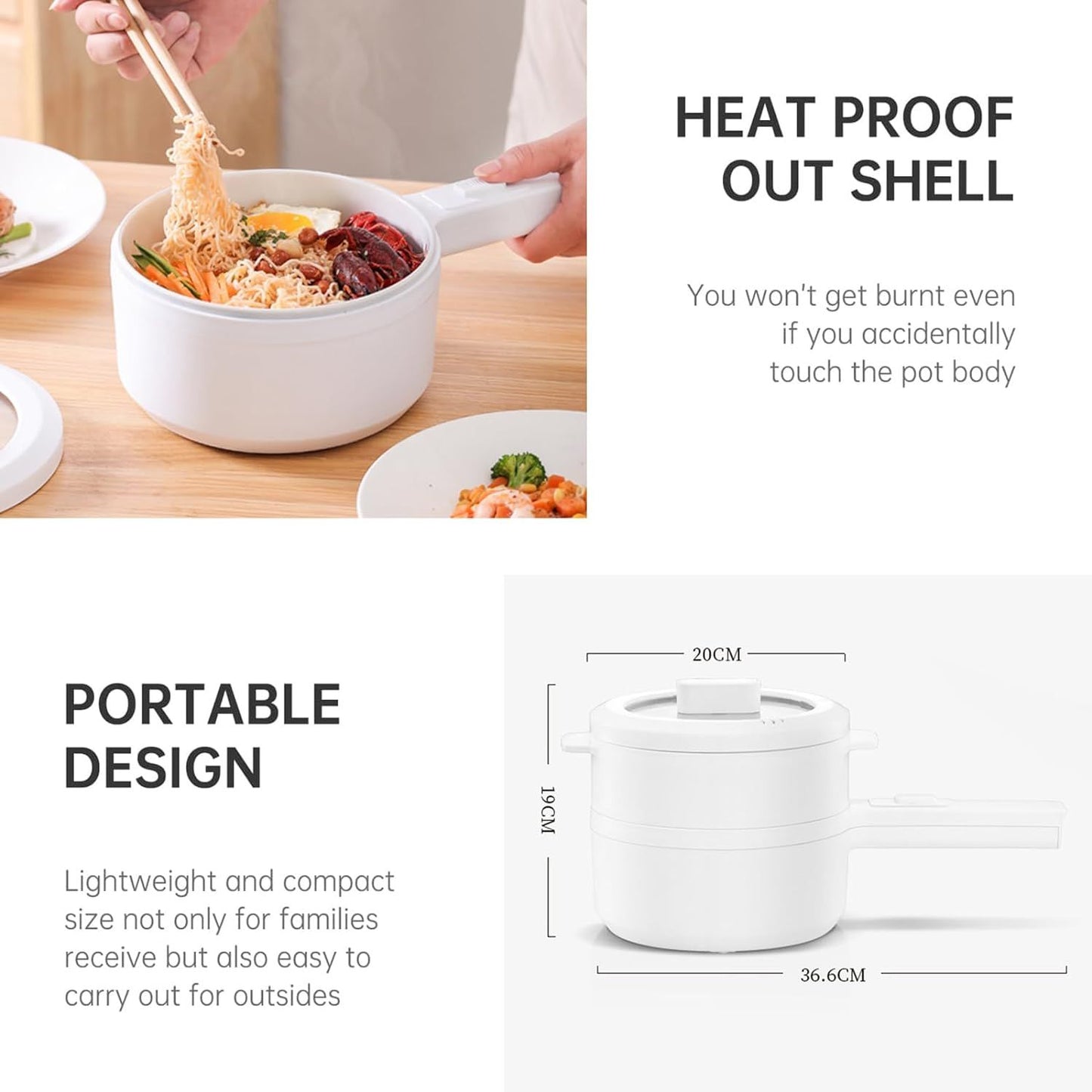 Electric Hot Pot with Steamer