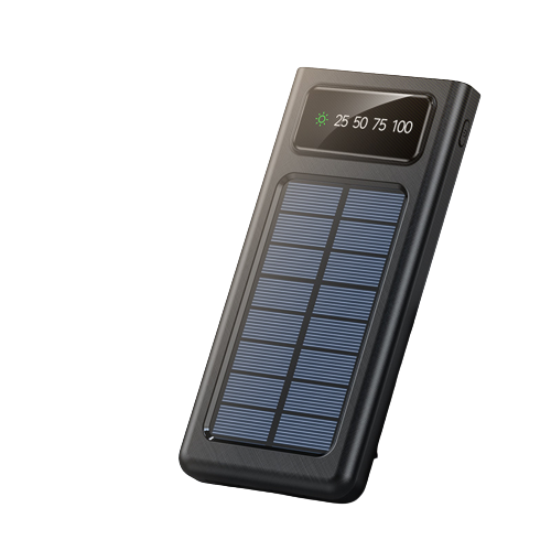 Solar Power Bank 20000mAh – Multi-Cable, Fast Charging with LED Display