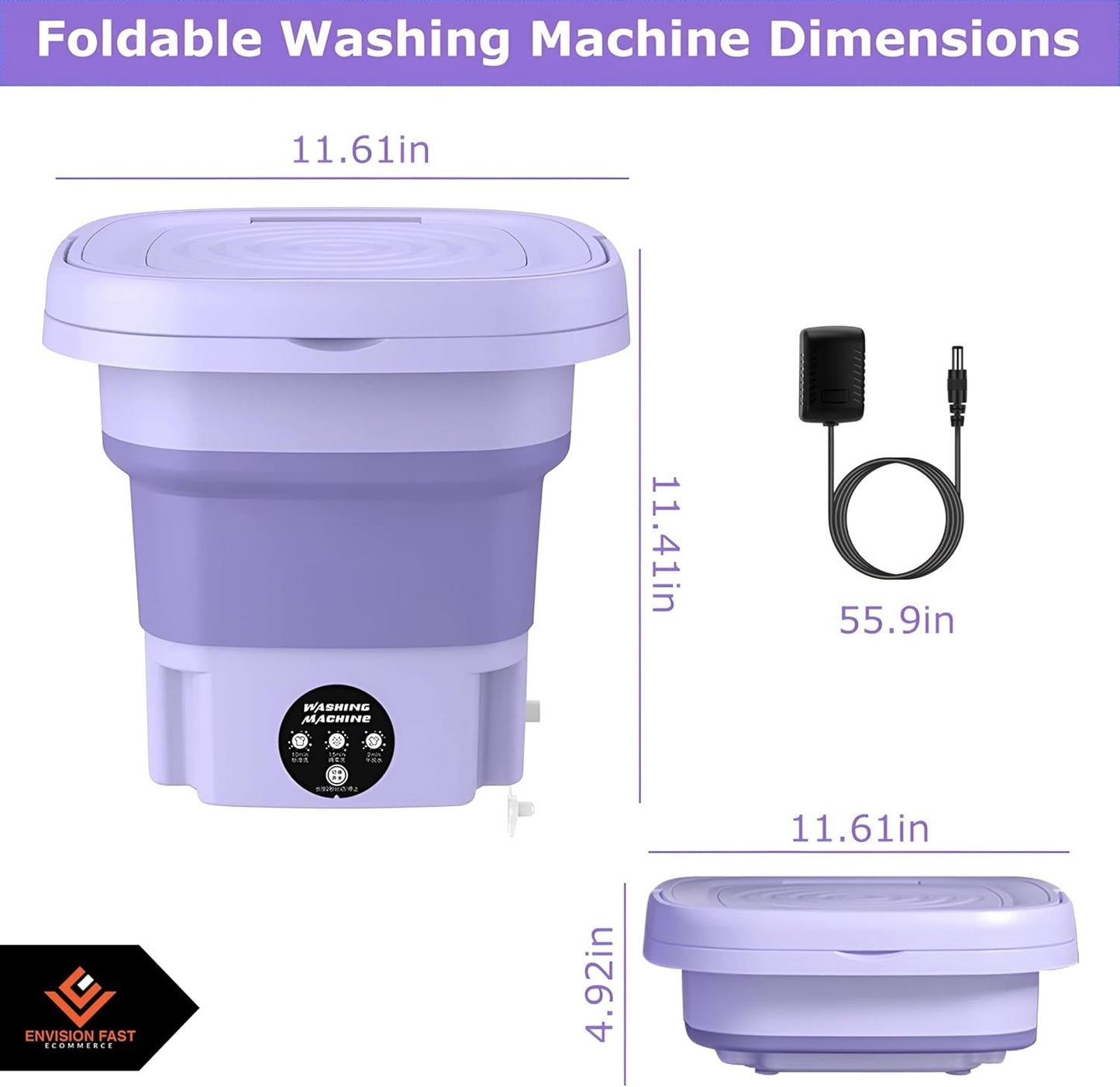 Foldable Mini Washing Machine for Small Laundry
