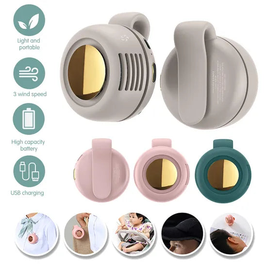 Mini Clip-On Portable Neck Fan